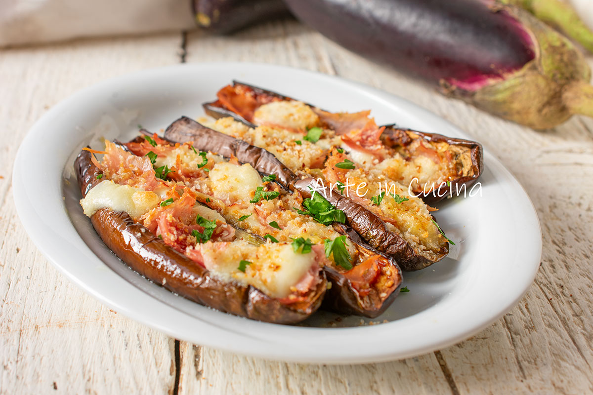 Aubergines au jambon et provola