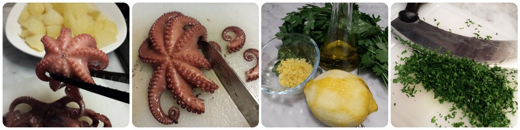 salade de poulpe, pommes de terre et olives