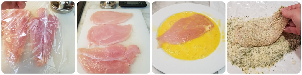 côtelettes de poulet aux herbes au four