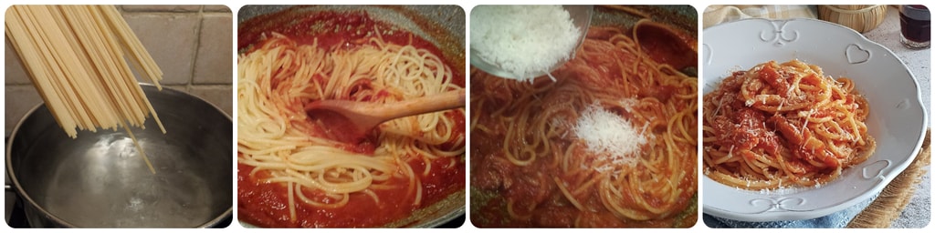 spaghetti à l'amatriciana traditionnels
