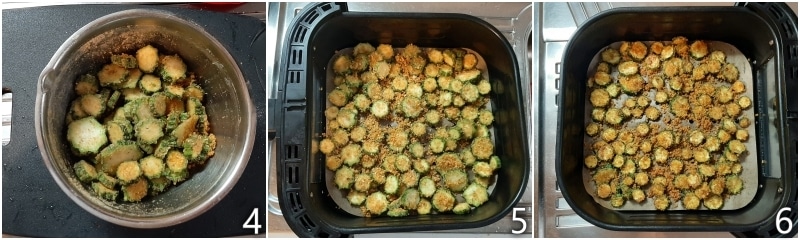 b. comment cuire les courgettes sablées dans la friteuse à air