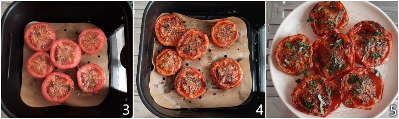 b. cuire les tomates dans la friteuse à air