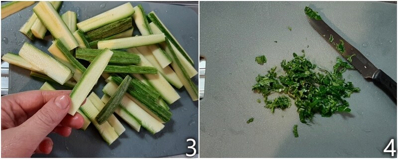 b. hacher les herbes aromatiques