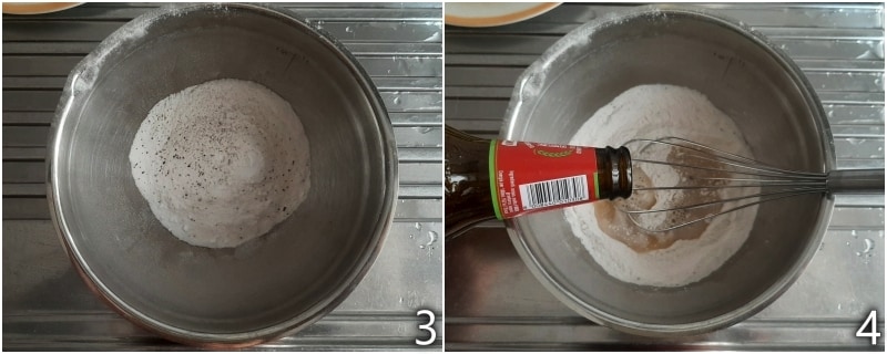 b. préparer la pâte avec bière et farine normale ou de riz