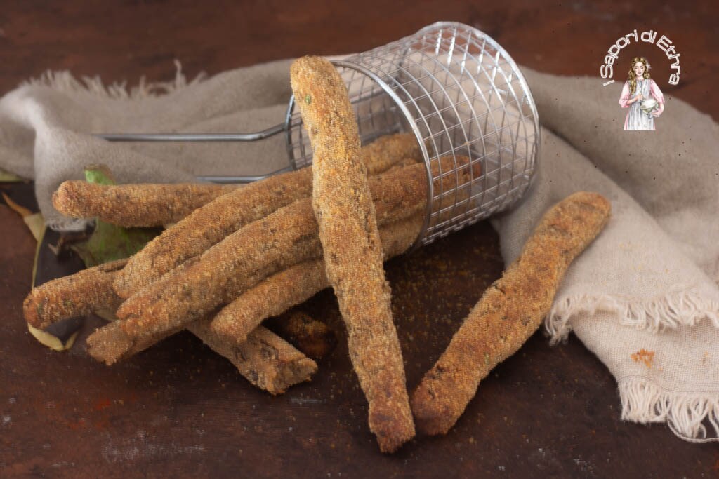 Bâtonnets d’aubergines croquants à l’extérieur et moelleux à l’intérieur
