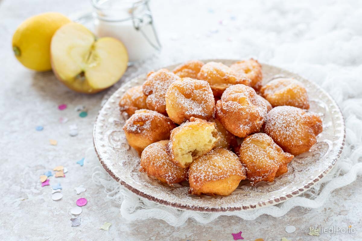 Beignets aux pommes et ricotta