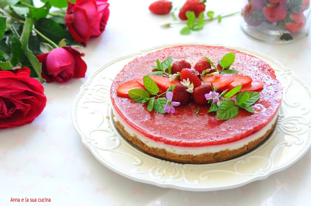 Cheesecake aux fraises et fromages variés