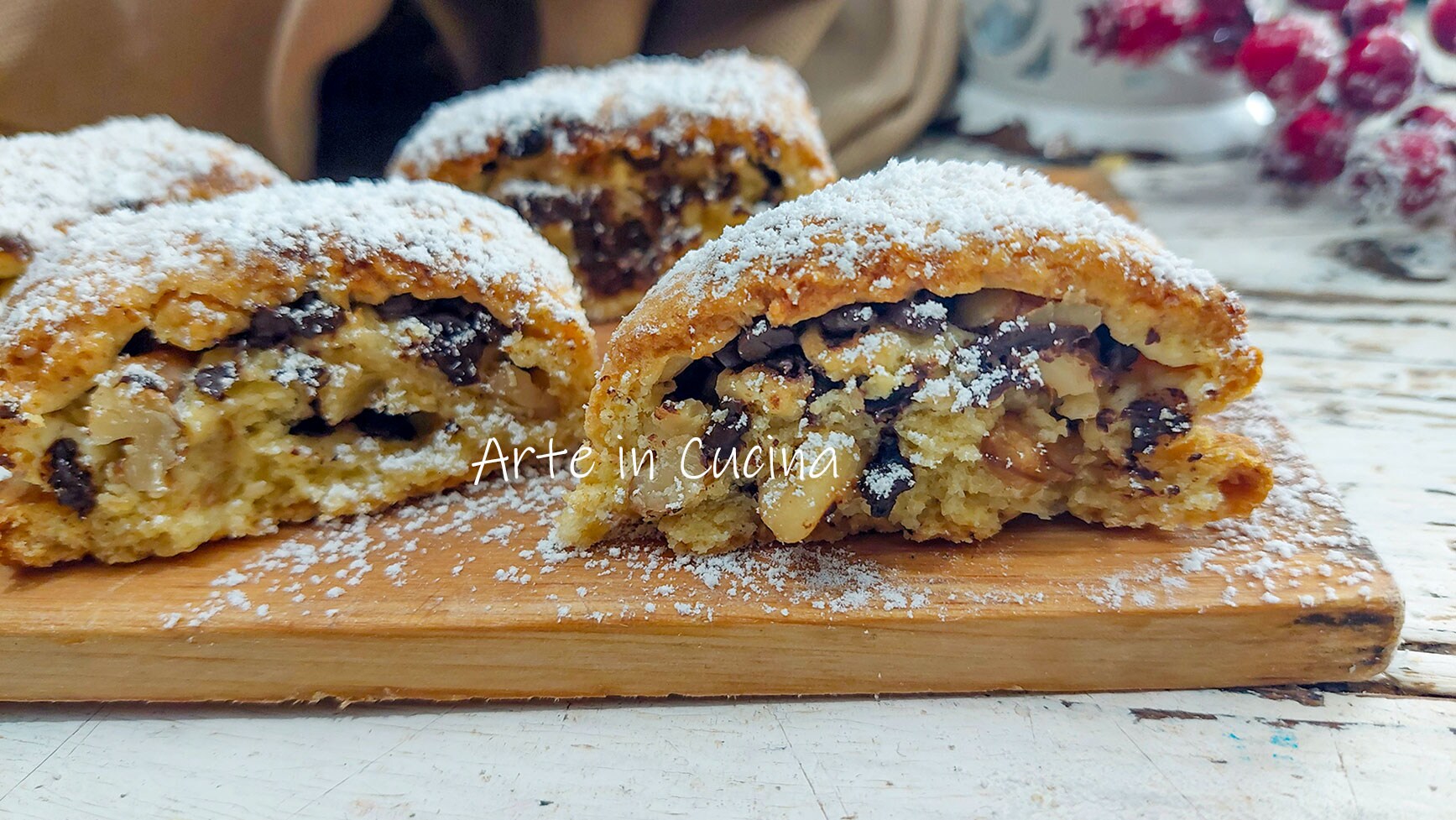 BISCUITS ROULÉS AUX NOIX ET CHOCOLAT