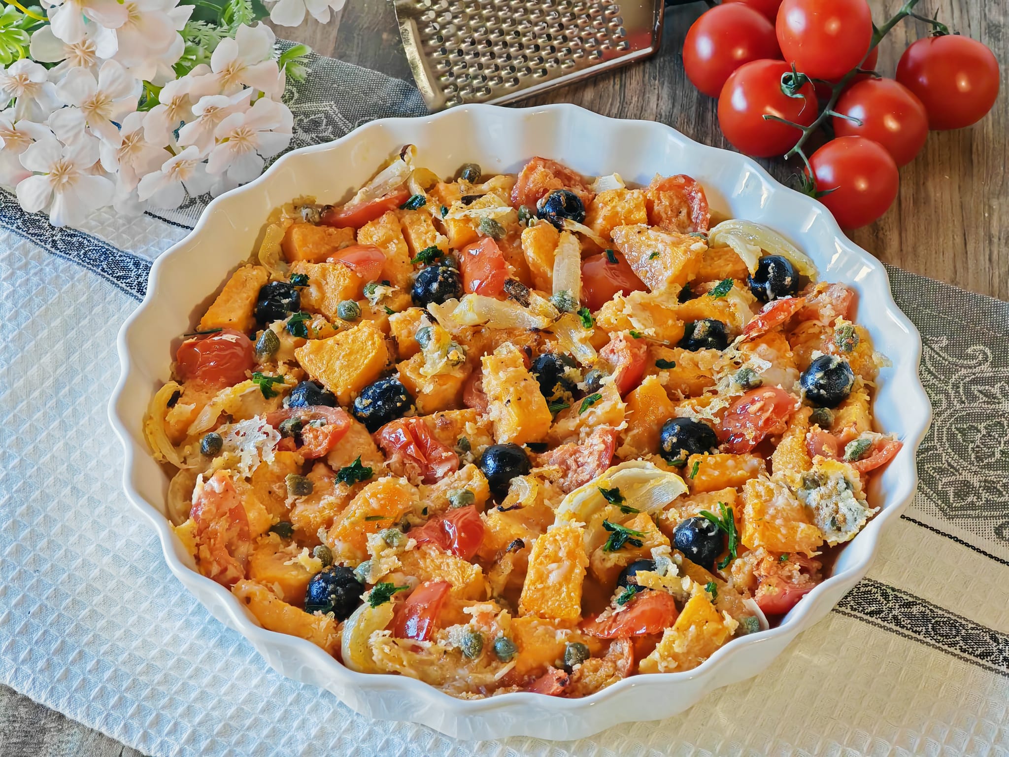 Courge gratinée à la méditerranéenne