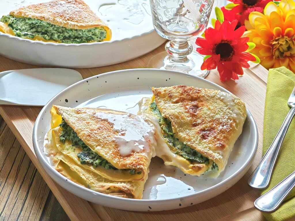 Crêpes à la ricotta et aux épinards