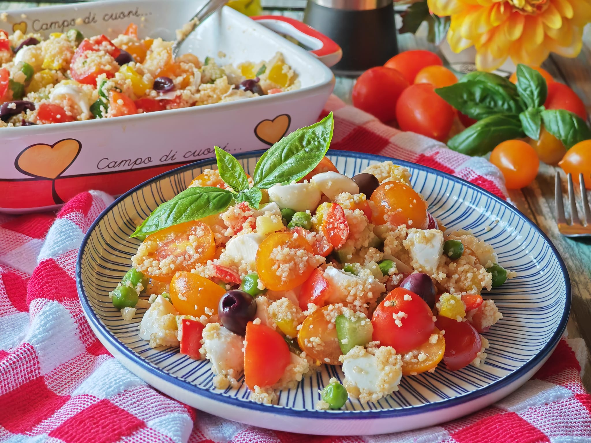 La salade de couscous à la méditerranéenne