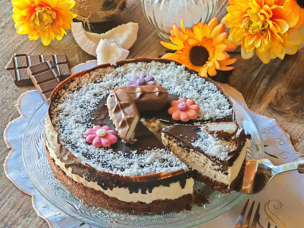 Cheesecake coco et chocolat