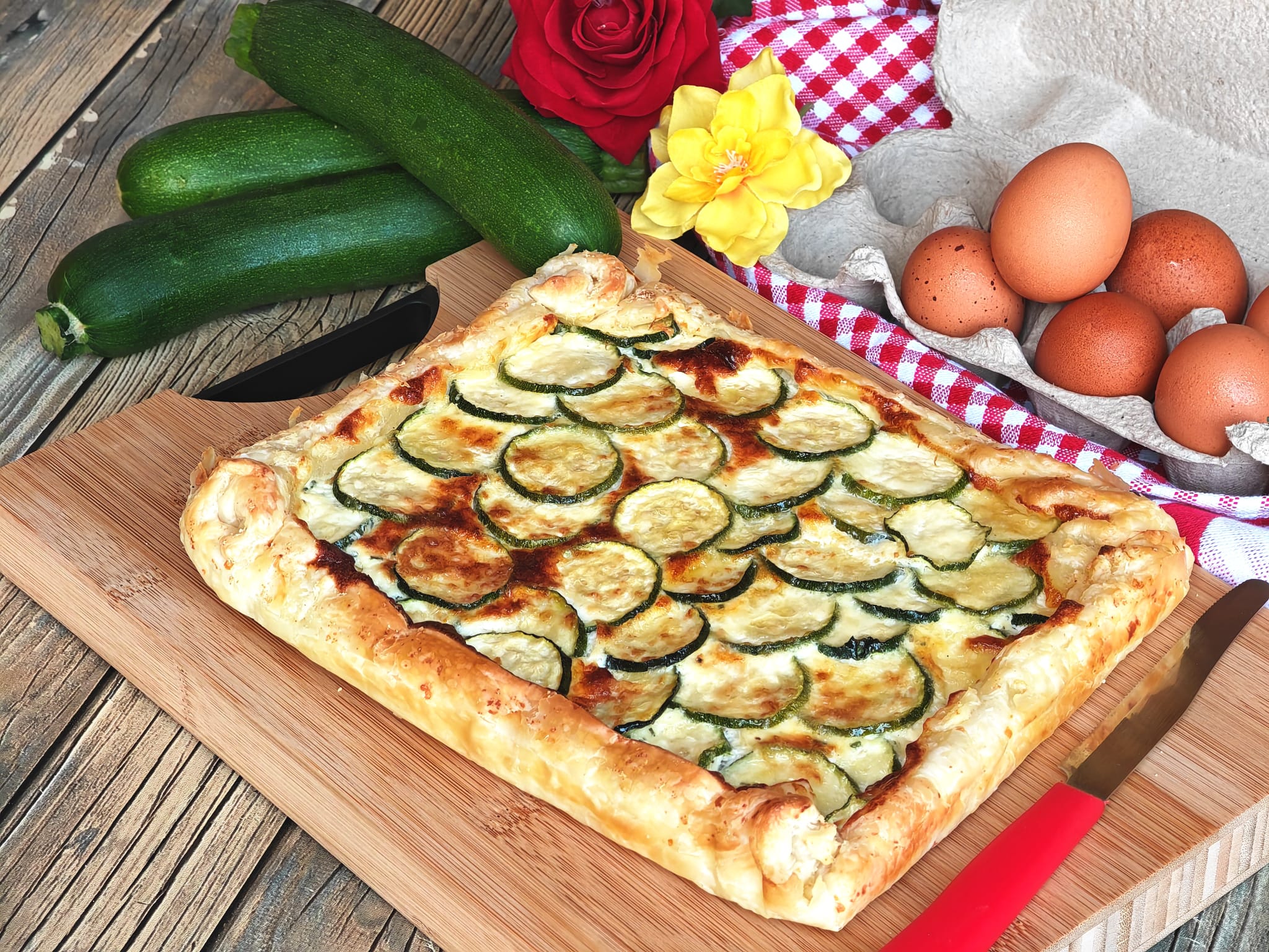 Tarte aux courgettes et stracchino