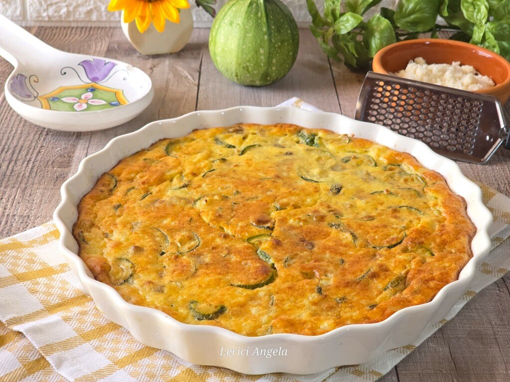 Omelette de courgettes et pommes de terre