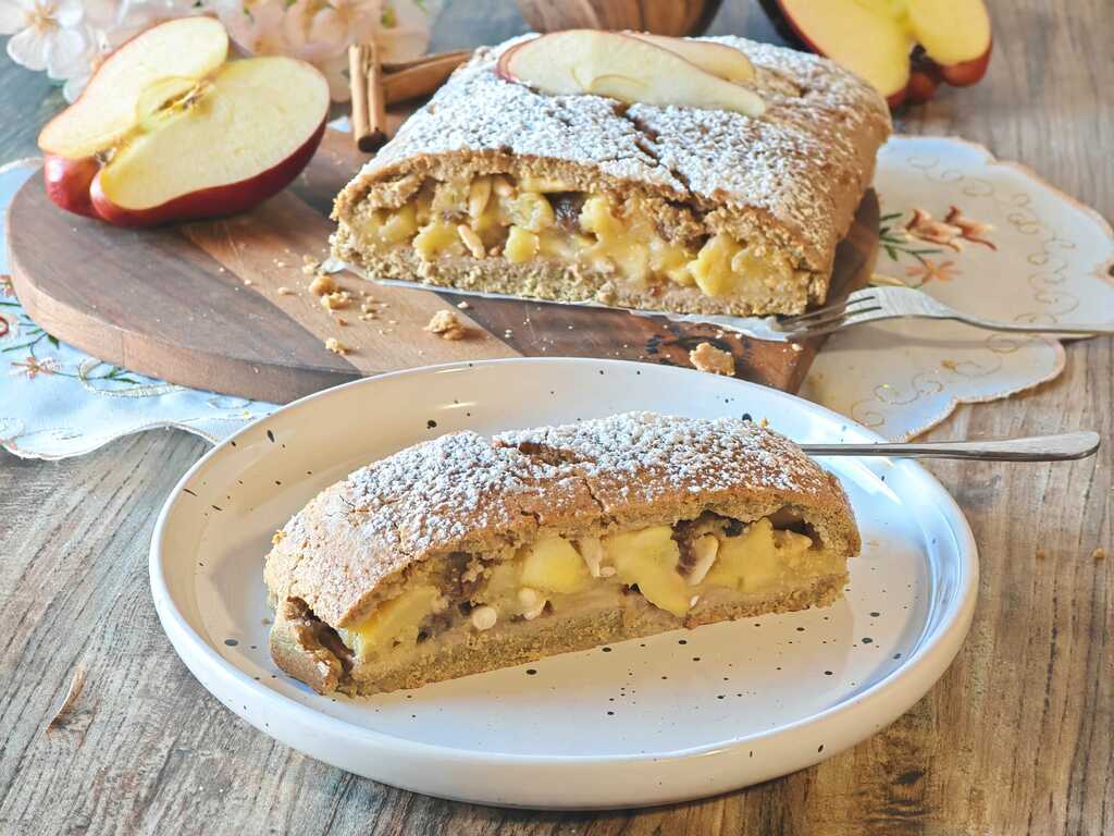 Strudel aux pommes avec pâte sablée