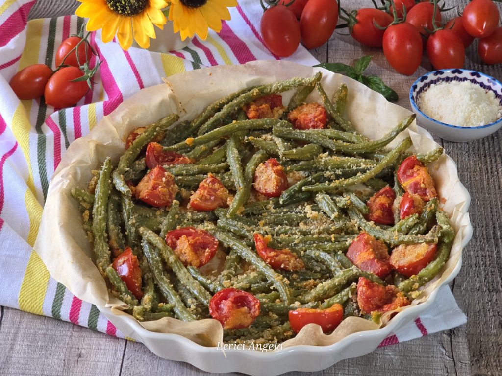 Haricots verts gratinés à la méditerranéenne