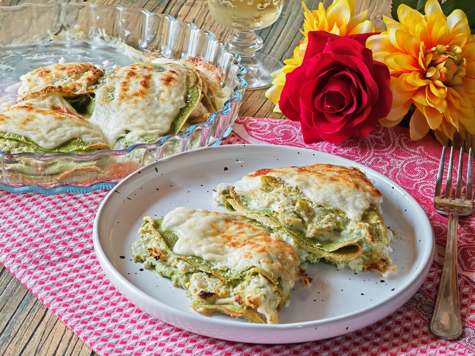 Crêpes de brocolis gratinées