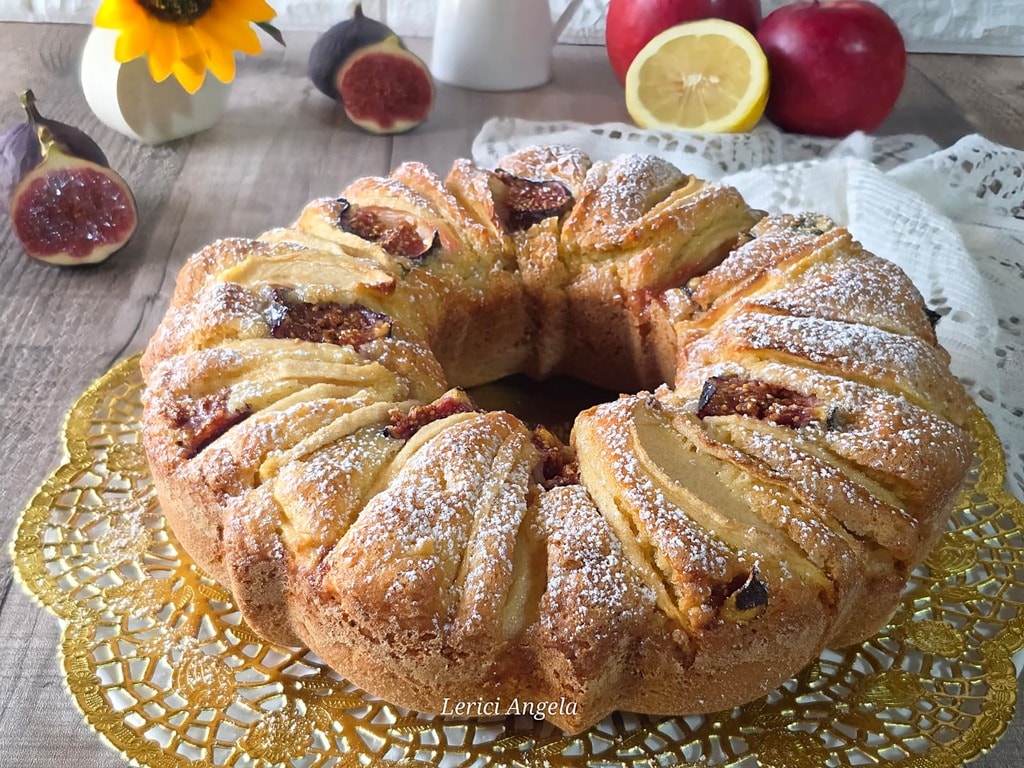 Gâteau aux pommes et figues délicieux et facile à préparer