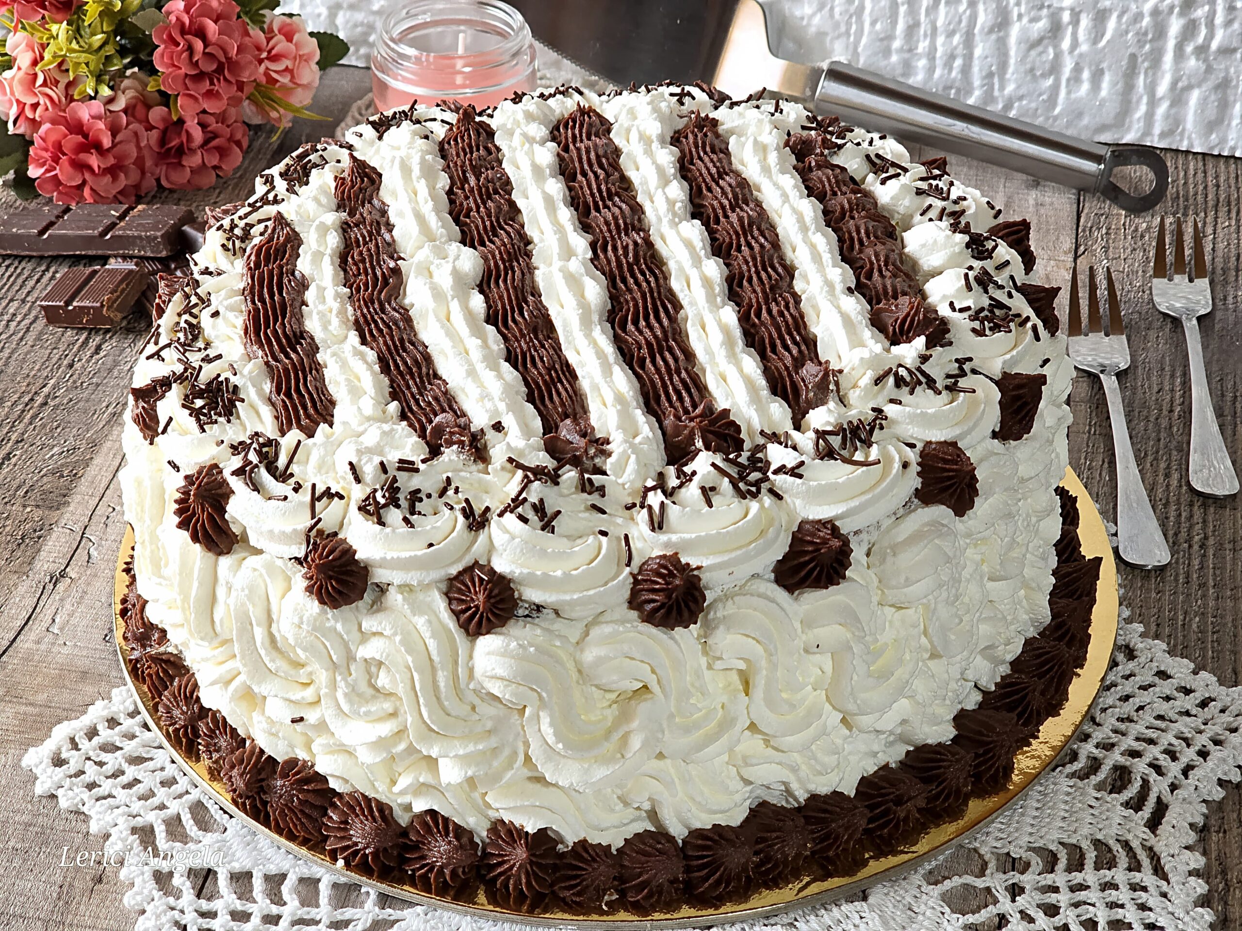 Gâteau chocolat et crème