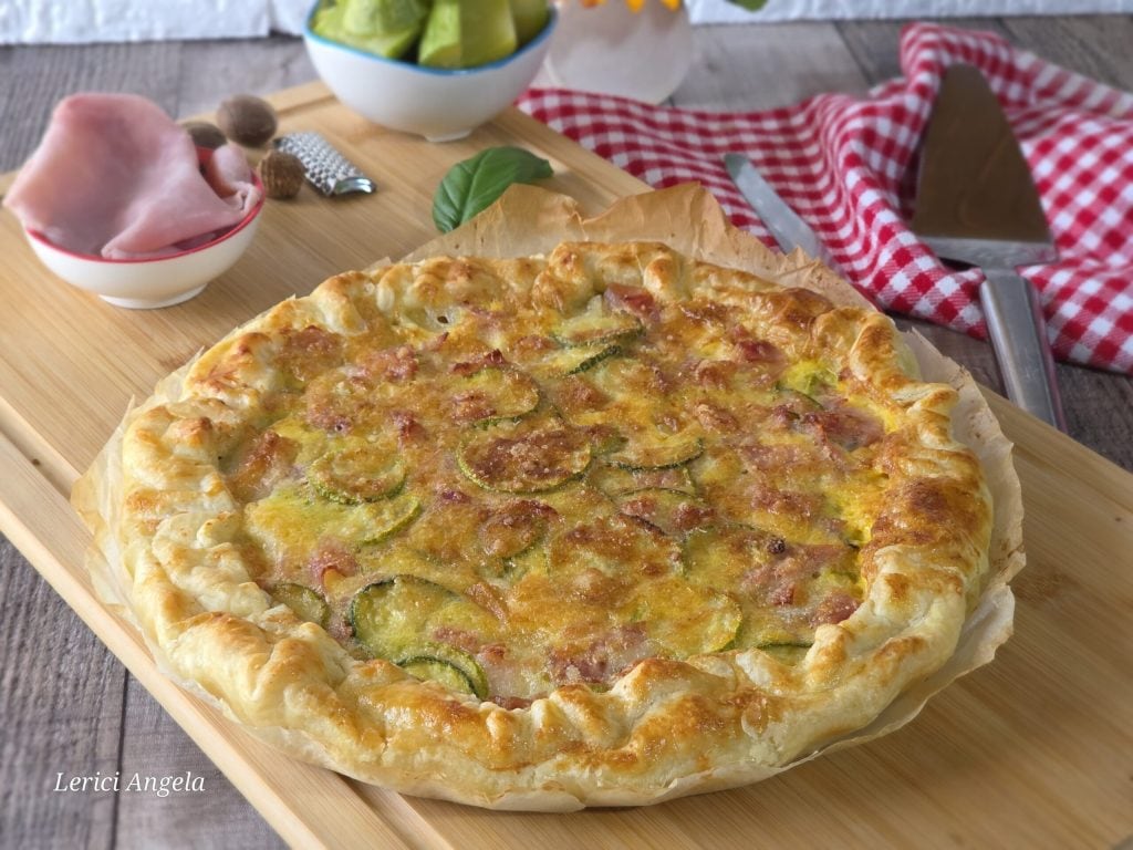 Tarte au jambon cuit et aux courgettes