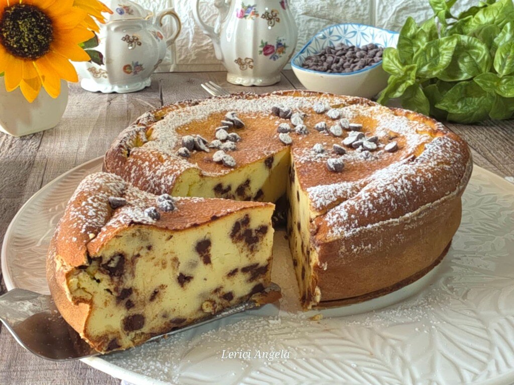Gâteau à la ricotta avec pépites de chocolat