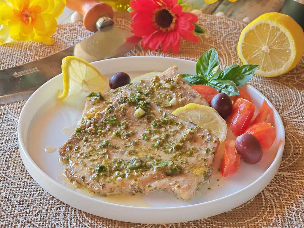 Espadon au salmoriglio