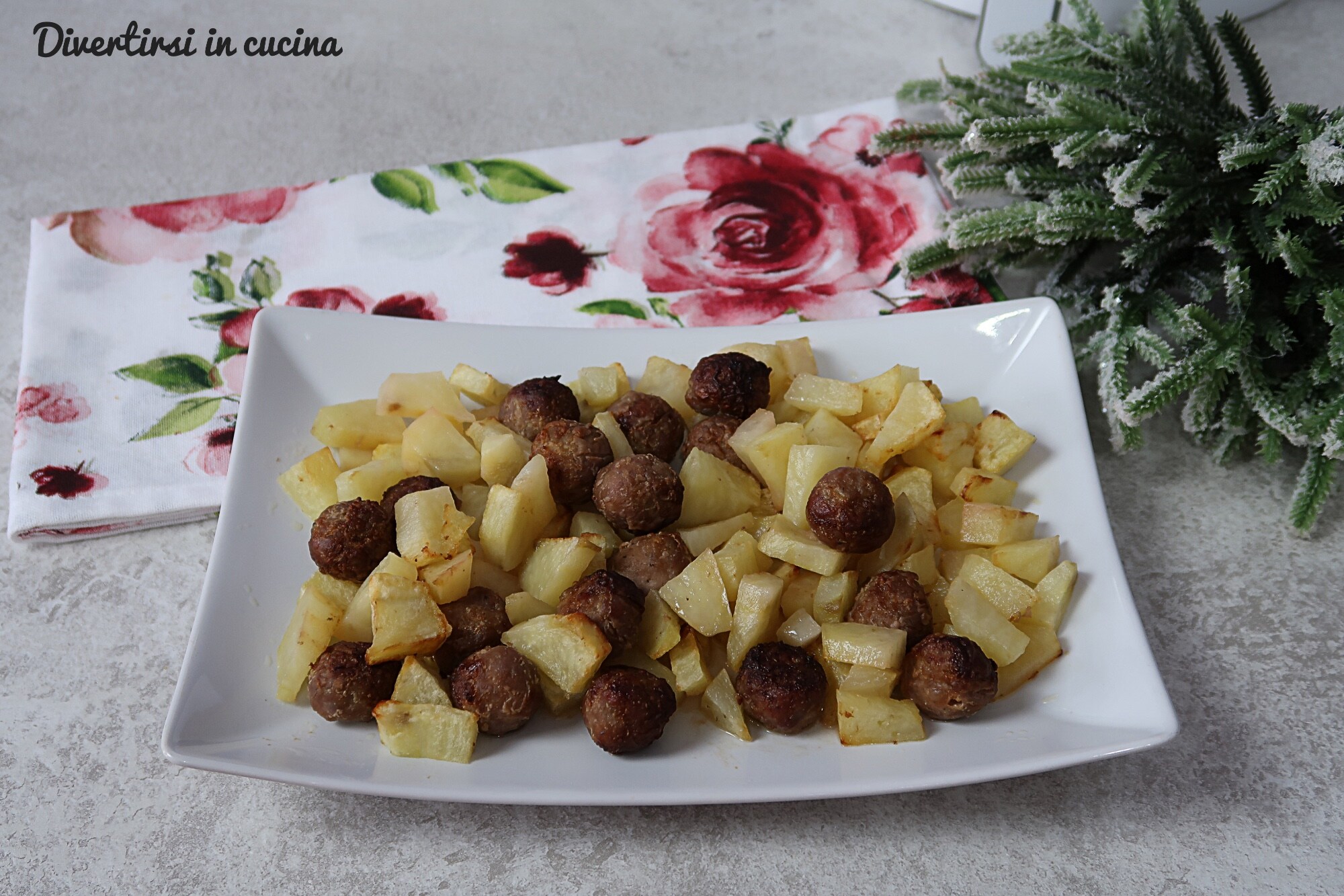 Bouchées de saucisses et pommes de terre à la friteuse à air