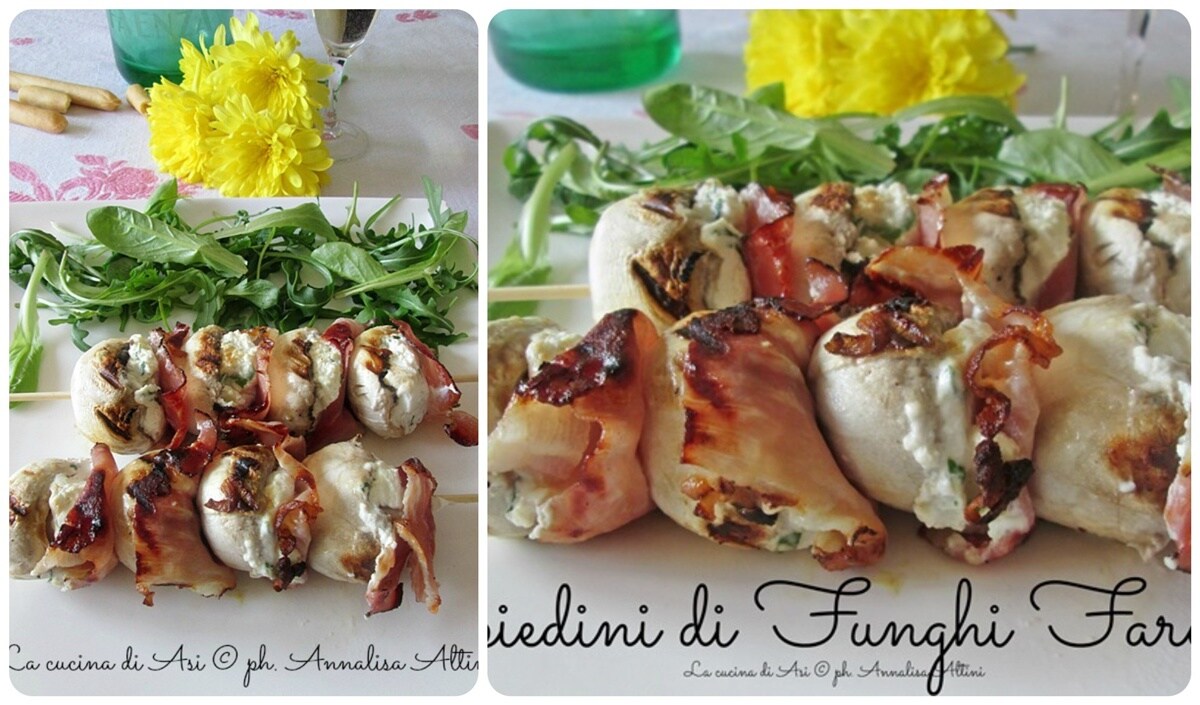 Brochettes de champignons farcis Recette d’accompagnement