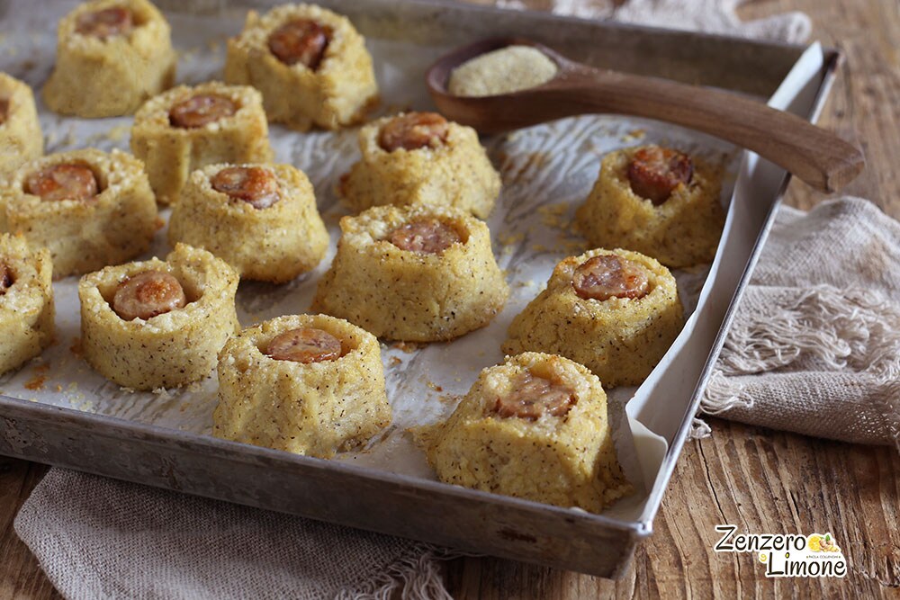 Bûchettes de polenta et saucisse