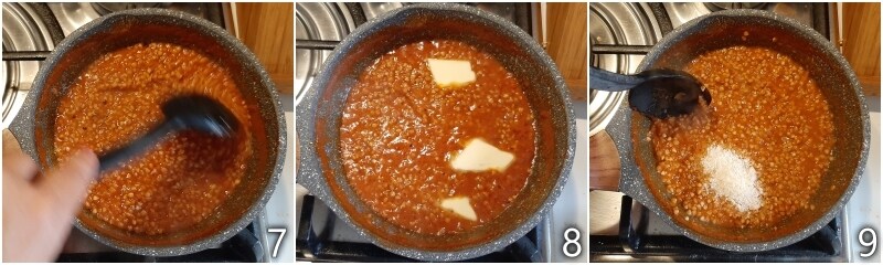 c. ajouter beurre et parmesan