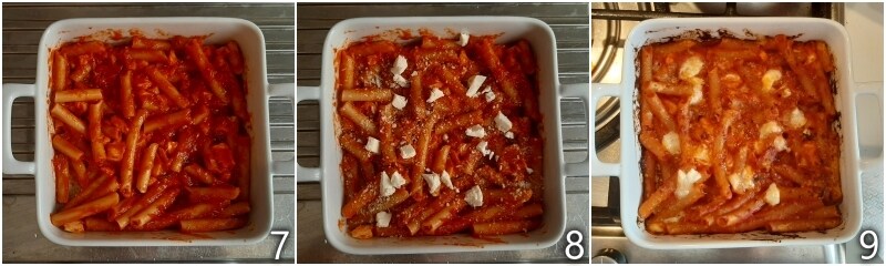 c. faire gratiner les pâtes au four à la sorrentina