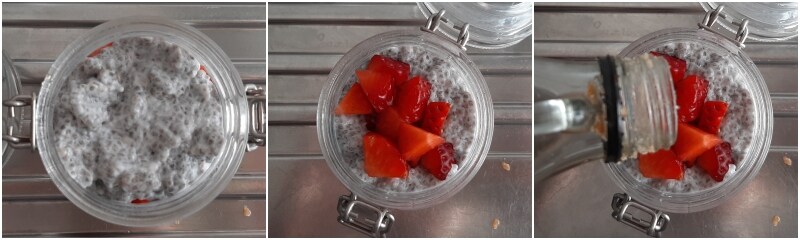 c. sucrer le pudding de graines de chia avec le sirop d'érable