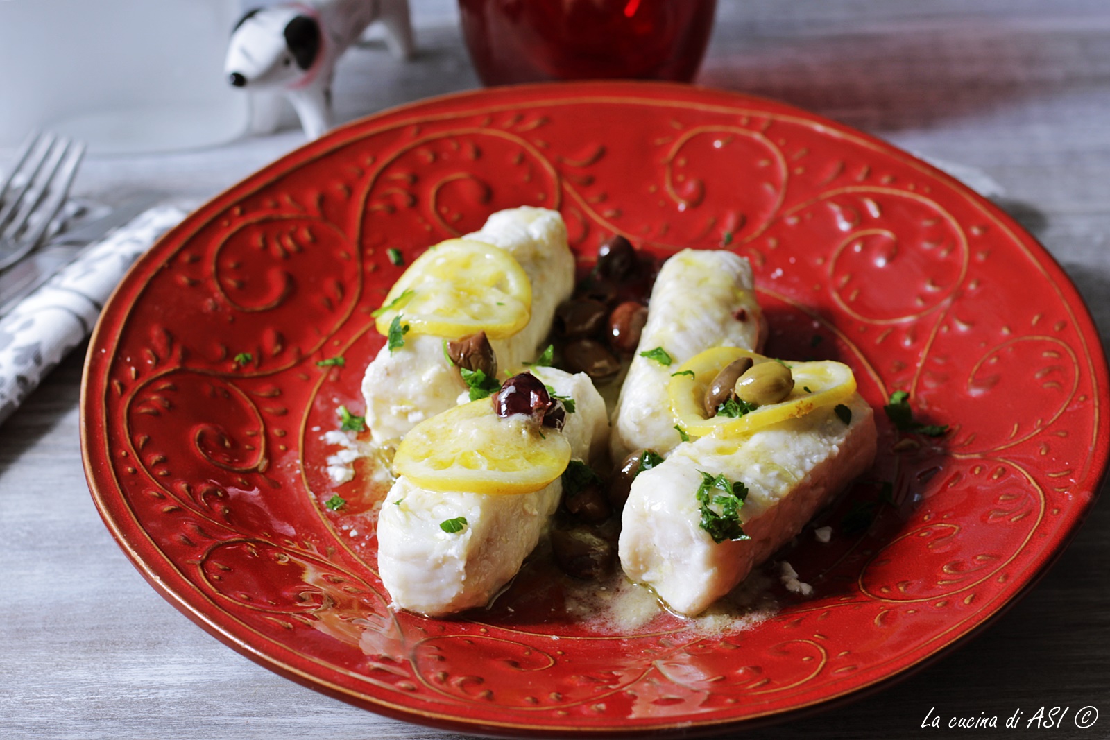 CABILLAUD AUX OLIVES ET CITRON