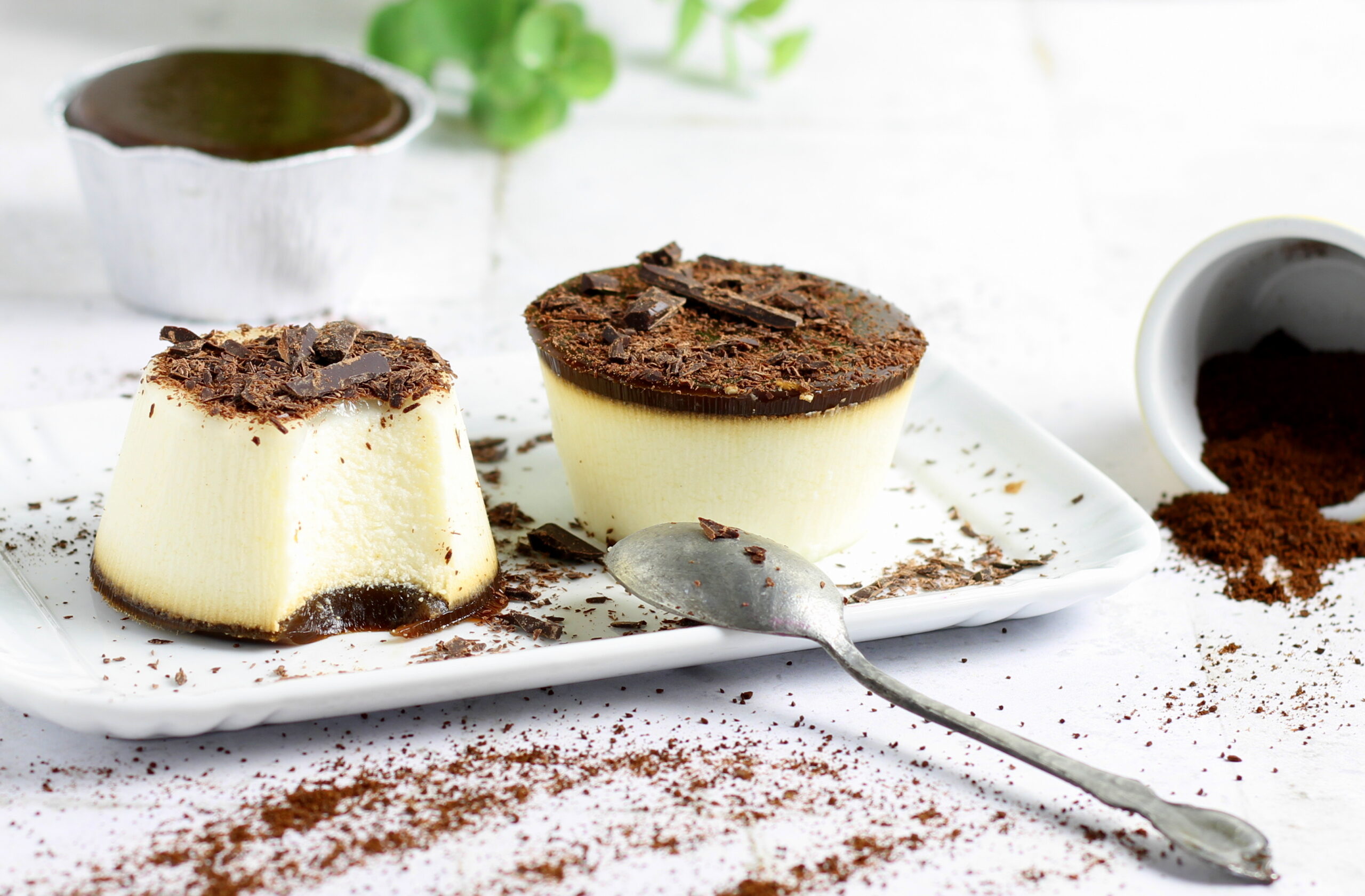 Panna cotta avec gelée au café