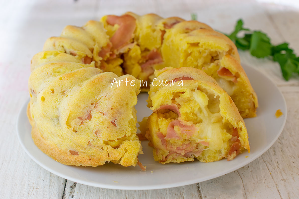 Couronne salée avec mortadelle et provola