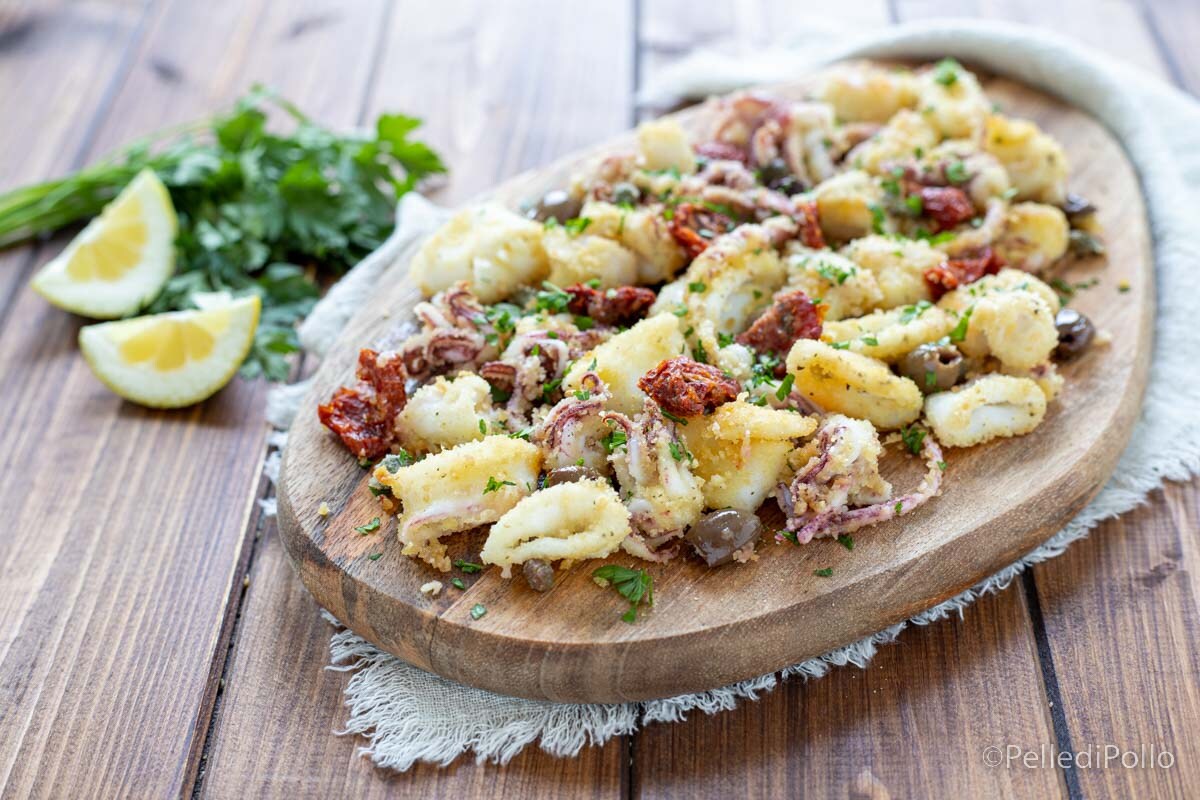 Calamars gratinés à la sicilienne