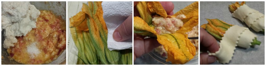 cannoli aux fleurs de courgettes farcies