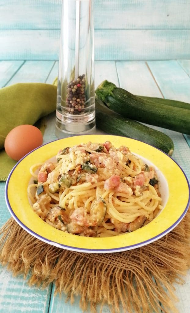 carbonara de courgettes
