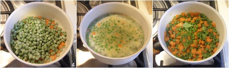 carottes et petits pois recette accompagnement rapide le chicco di mais 2 ajouter les petits pois