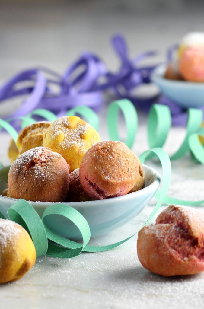 Castagnole colorées à la friteuse à air