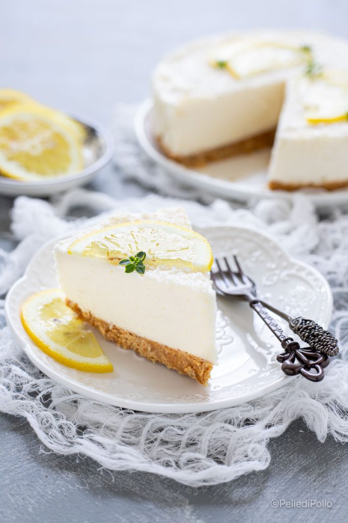 cheesecake à la noix de coco et citron