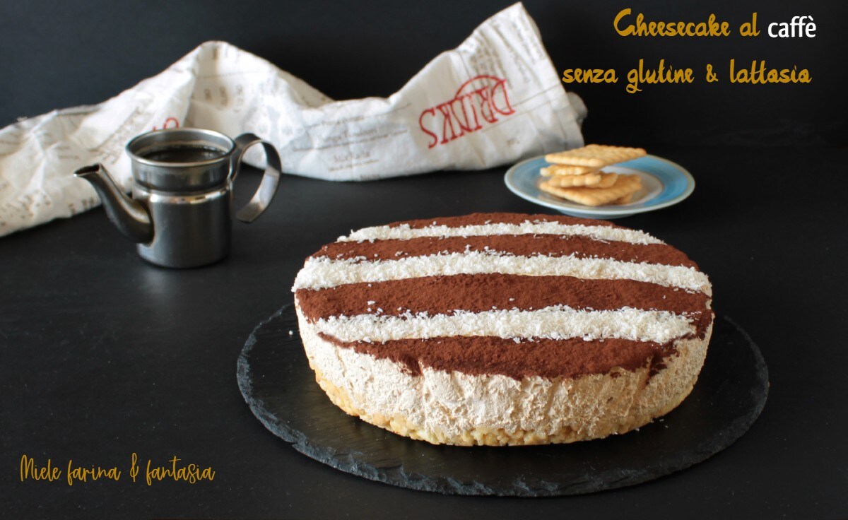 Cheesecake au café sans gluten et lactose