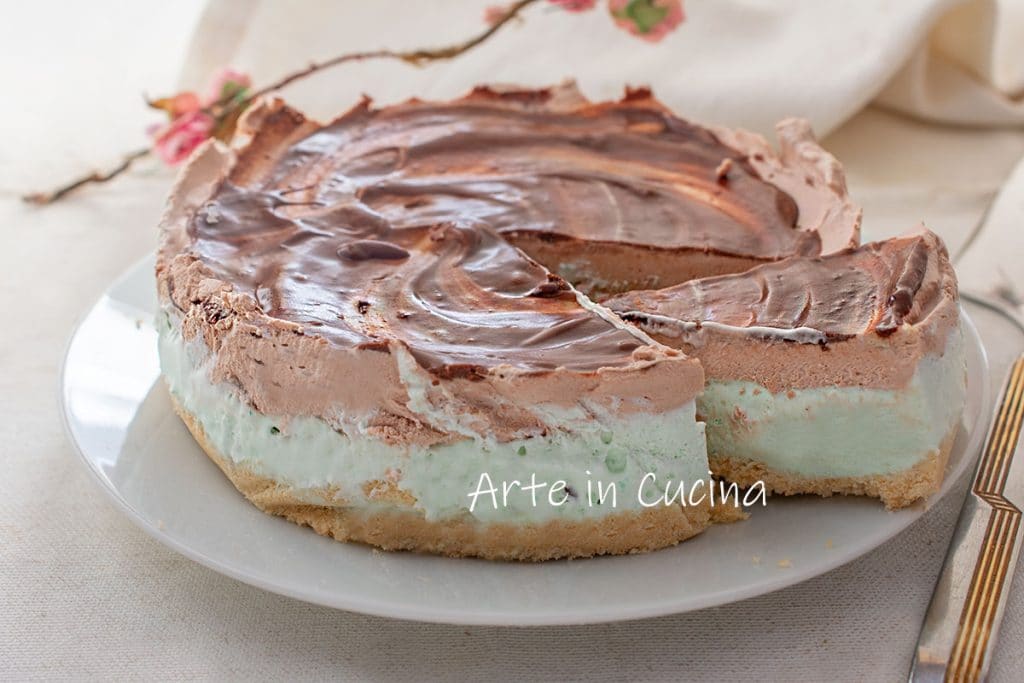 Cheesecake menthe et chocolat