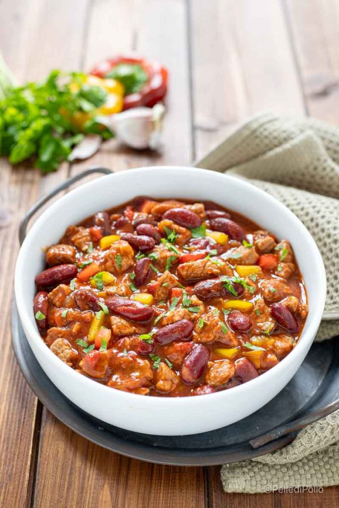 chili con carne et haricots