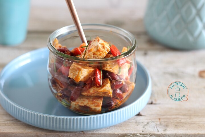 Chili vegan en cuisson sous vide au micro-ondes