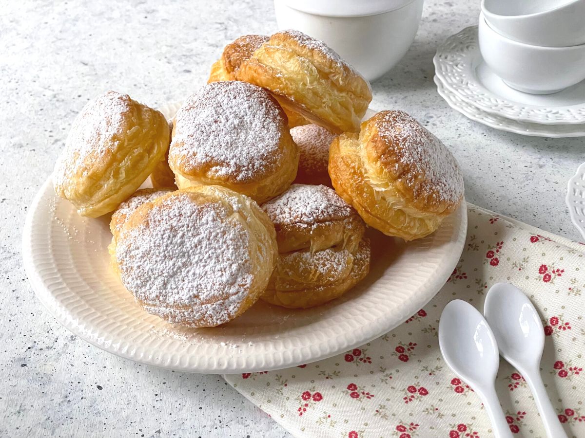 Choux feuilletés avec crème de ricotta