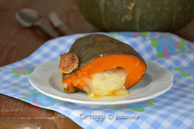 citrouille farcie au four avec fromage fondu, Ortaggi que passion by Sara