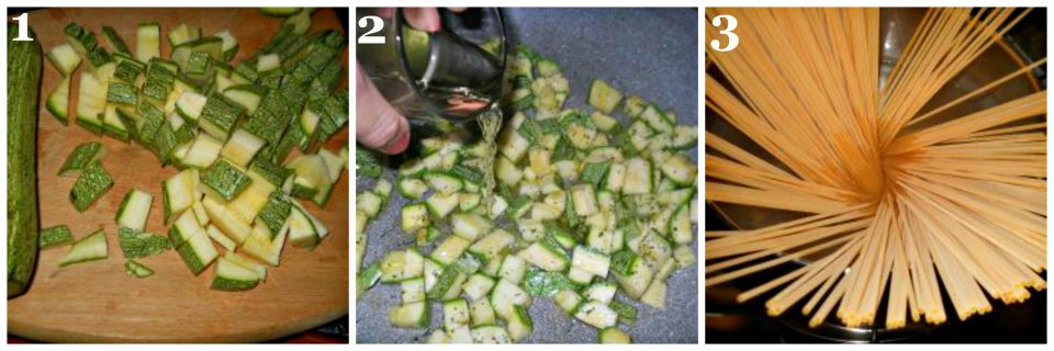 spaghetti aux courgettes en papillote c1