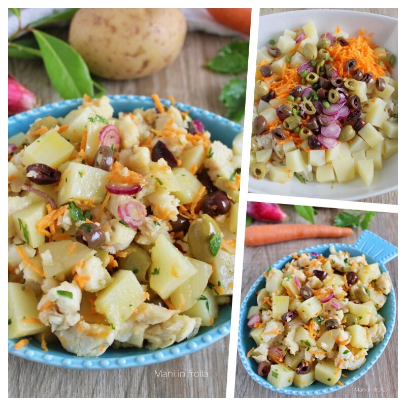 Merlu en salade avec Pommes de Terre Carottes et Olives