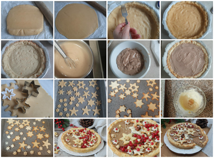 Tarte de Noël à la crème de noisette